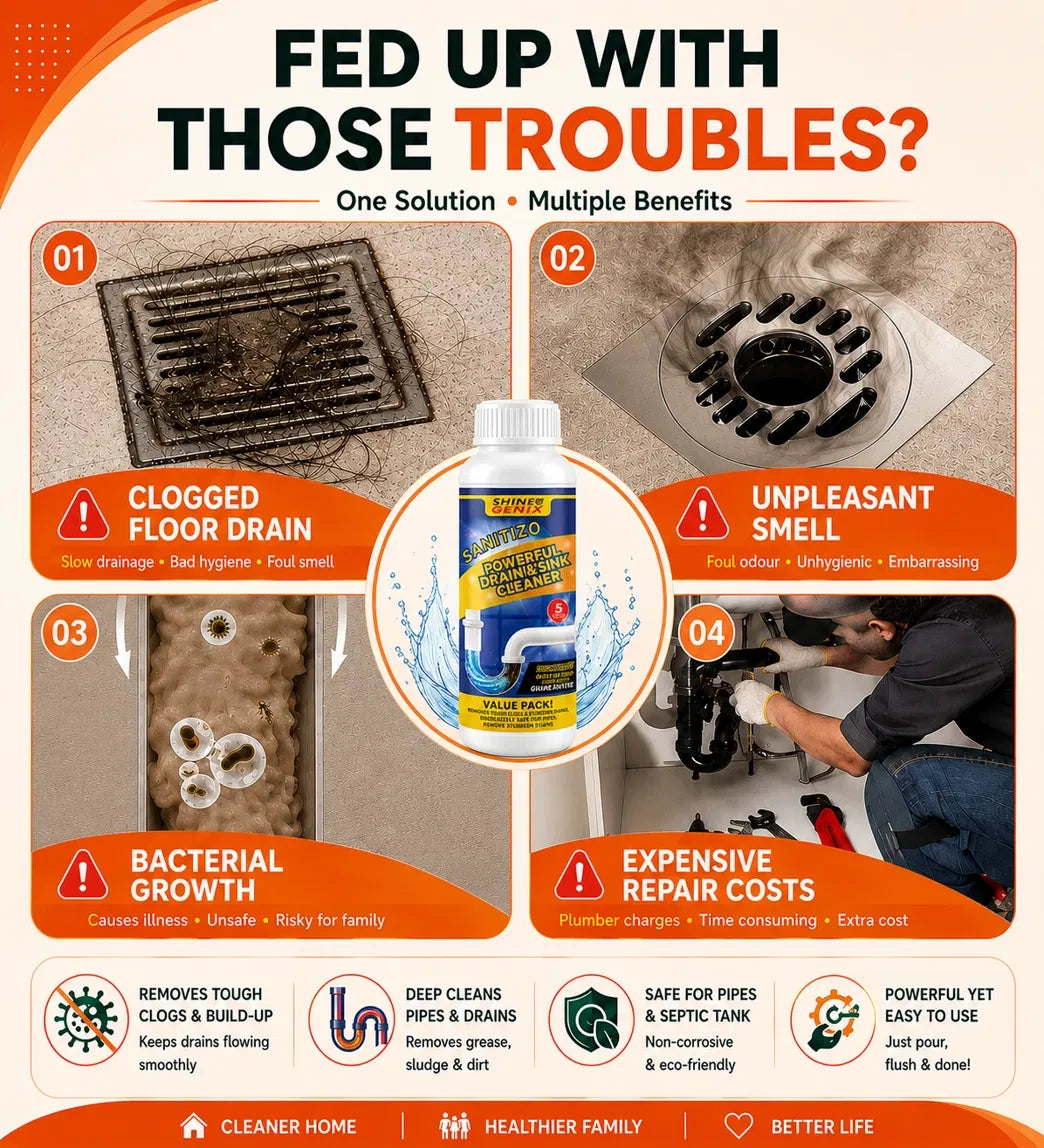 OZO™ Powerful Sink & Drain Cleaner( Each 100g Mega Pack) - Buy 1 Get 3 Free