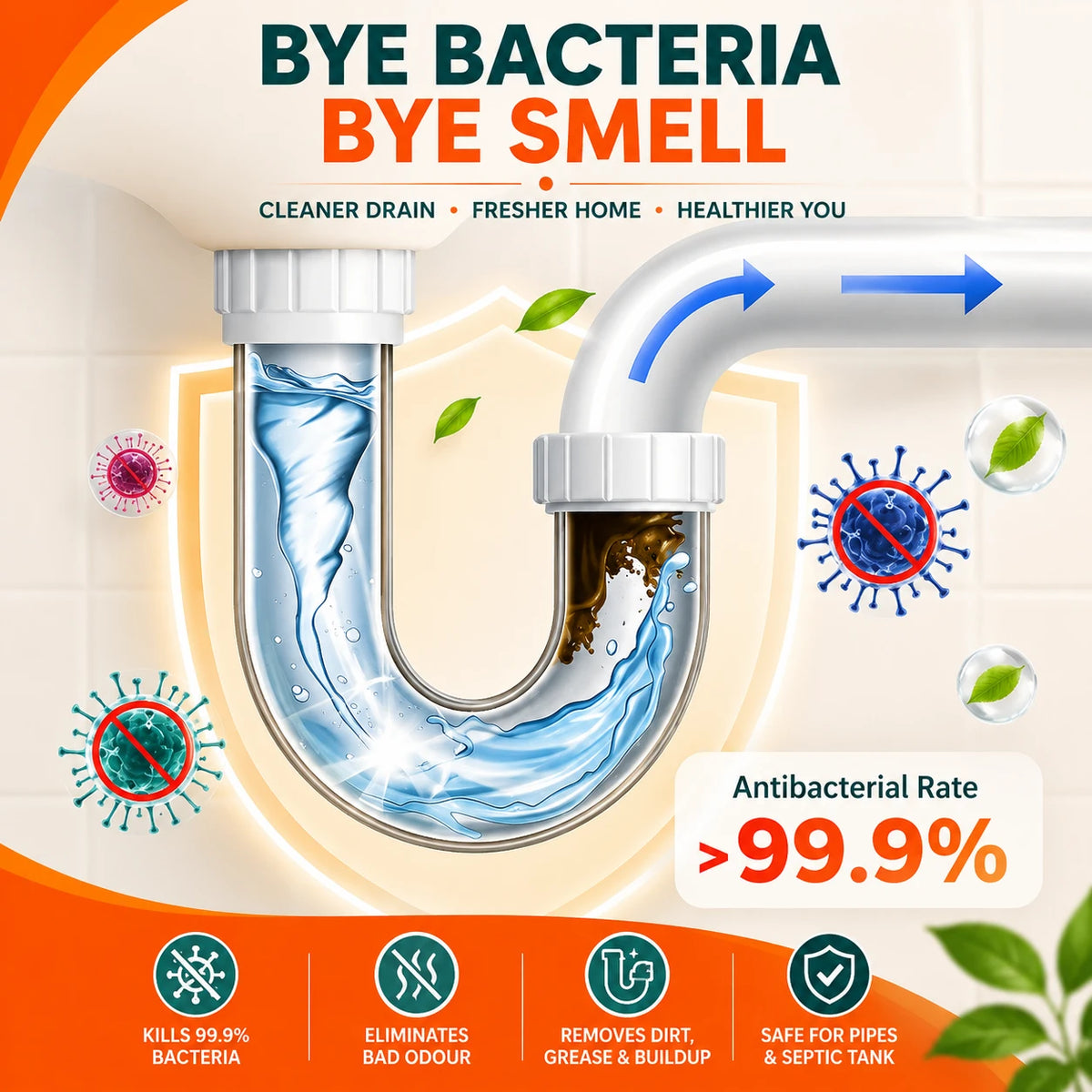 OZO™ Powerful Sink & Drain Cleaner( Each 100g Mega Pack) - Buy 1 Get 3 Free