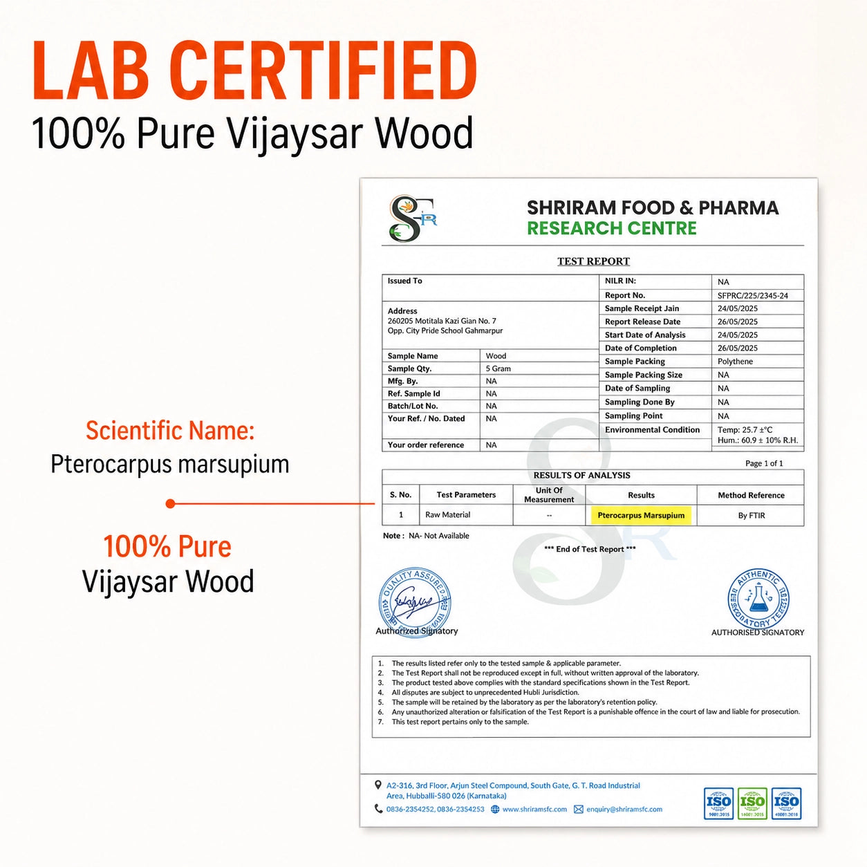 OZO™ Pure Ayurvedic Vijaysar Glass